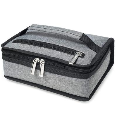 China Insulated Lunch Food Bag Mini Small Insulated Lunch Box Portable Cooler Bag for Work and School, Gray for sale