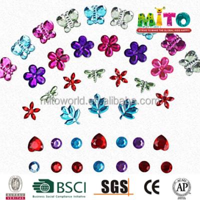 China Eco-friendly Colorful Wholesale Acrylic Flatback Rhinestone For Decoration for sale