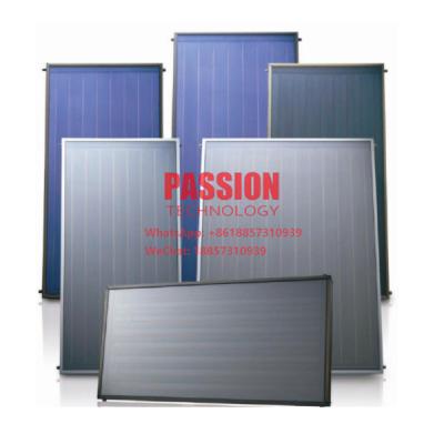 China Aquecedor de água solar do filme azul solar preto do coletor de placa lisa do coletor de Heater Blue Titanium Solar Thermal da água de Chrome à venda