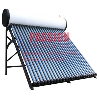 China 300L White Tank Pressure Solar Water Heater 304 Stainless Steel Solar Thermal System for sale