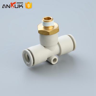 China Suitable for PE material safe plastic quick air hose elbow pneumatic quick connect fittings suitable for pipe material for sale