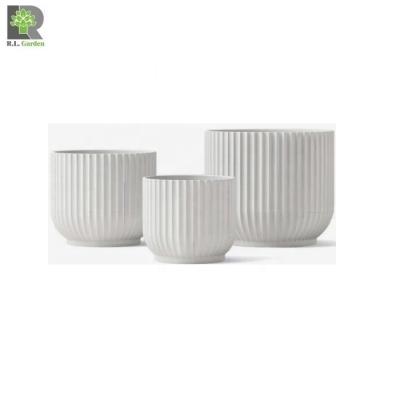 China Modern Round Shape Handmade Flower Pot Sets With OEM Customized Europe Style VASE FLOOR Color Planter for sale