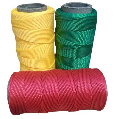 China High Temperature Resistant High Tenacity 27ply PP Fishing Net Twist Polyester Twine For Rope for sale