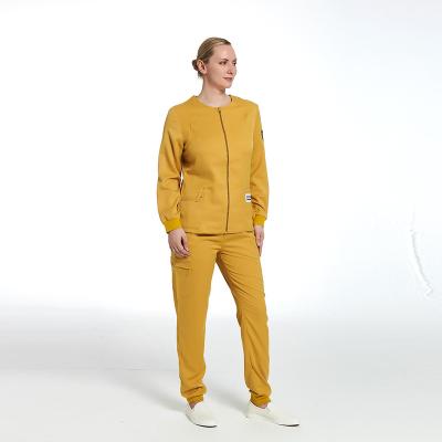 China Long Sleeve Revolution Women Workwear Set Ladies Elegant Jogger Work Suit Clinic Beauty Salon Hotel Spa Scrub Uniforms for sale