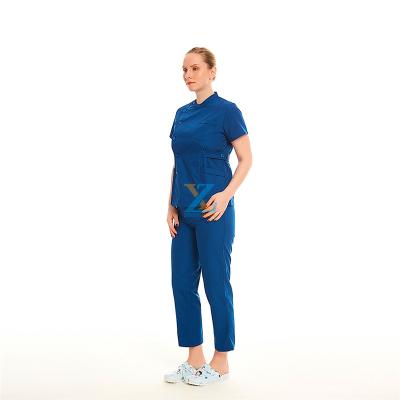 China 2022 Retail Polycotton Eco-friendly Anti Bleach Women Medical Nursing Uniform Women Scrubs Sets For Hospital RTS for sale