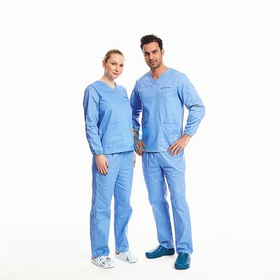 China Breathable/Comfortable/Absorb Sweat/Fashion/Non Disposable Hospital Staff Uniform Vendors Wholesale Custom Nurse Jogger Medical Work Wear 100% Cotton Scrub Suit Sets for sale