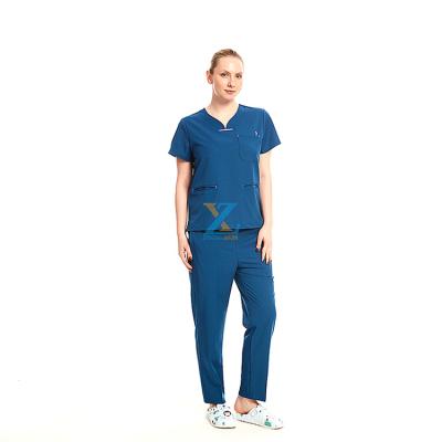 China Breathable/Comfortable/Absorb Sweat/Fashion/2021 Professional Hospital Nurse Work Suit Sets Bulk Medical Beauty Salon Spa Scrub Clothes Woman Staff Wear Uniforms for sale