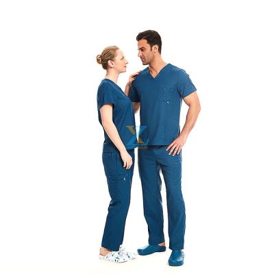 China Cute/Deluxe/Cartoon/Colorful Dye/Link Or Other Modern Unisex Medical Staff Work Suit Sets Hospital Healthcare Surgical Nurse Scrub Doctor Jogger Uniform for sale