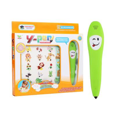 China ABS/PP Early Educational Toys For Toddler Preschool Activities Electric Pen With 12Pcs Kids Flash Cards Learning Cognitive Card Board for sale