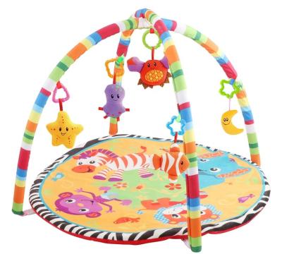 China Amazon Hot Selling Baby Activity Gym Baby Gym Baby Play Mat Gym Set with 5 Hangers and Music Pillows for sale