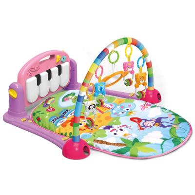 China Play Mat Activity Gym for Amazon Baby Funny Baby Piano Keyboard Play and Kick Piano Gym Baby Game Hot Selling Electronic Musical Mat for Baby for sale