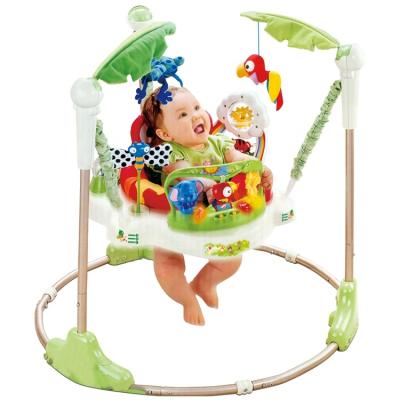 China Rainforest Jumperoo Baby Walker Jumper Amazon Hot Sale Baby Toy Door Baby Jumper New Seat Rotates Rainforest Jumperoo Multifunctional Rolling Baby Walker Jumper With Music for sale