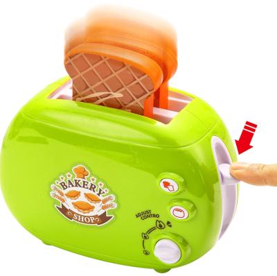 China Baby Baking Toys Hot Selling Toaster Machine Kitchen Pretend Food Play Set Bread Maker Toys For Toddlers for sale