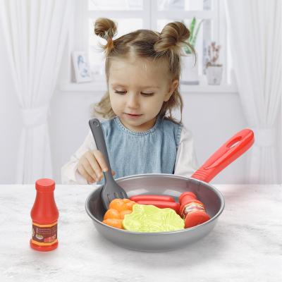 China Simulate Cook Pan Kitchen Toys Set Children's Play Home Simulation Food Cookware Kitchenaid Utensil Set for sale