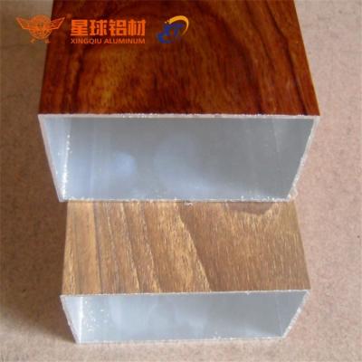 China China Custom Aluminum Tube Profile Supplier, Finish Square Aluminum Wood Tube Profile, Extruded Aluminum Profiles Wood Grain Tube for sale