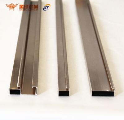 China Aluminum profile extruded aluminum profile for kitchen cabinet aluminum frame sliding wardrobe doortrusion for sale