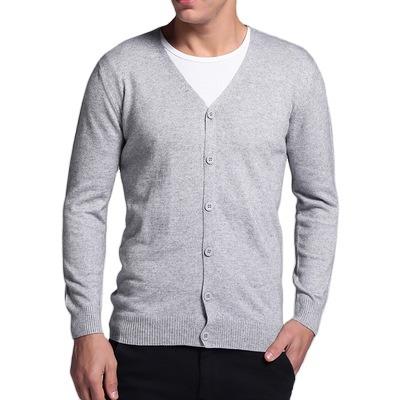 China Anti-wrinkle new style men's cashmere cardigan solid color cashmere sweater men's sweater knit cardigan for sale