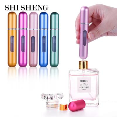 China SHI SHENG Portable Aluminum Refillable 5ml Travel Mini Container Perfume Spray Empty Eco-friendly Perfume Bottle For Travel Tool for sale