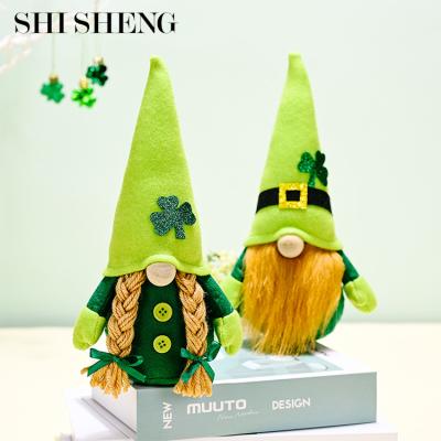 China St Patrick's Day SHI SHENG Factory Price St home decoration. Patrick's Day Cloth Gnome Leprechaun Doll Toy for Home Decoration Long Hat Forester for sale