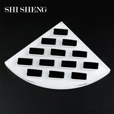 China SHI SHENG Best Seller Jewelry Showing Eco-friendly Clear Black Acrylic Ring Display Plate Holder For Jewelry Display Props for sale