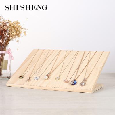 China SHI SHENG Brand New Solid Wood Luxury Jewelry Necklace Pendant Display Stand For Home Storage for sale