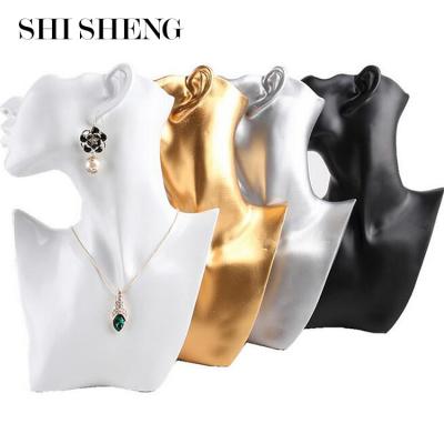 China Morden SHI SHENG High Quality Resin Bust Mannequin Jewelry Display Rack for Necklace Earrings Display Rack for sale