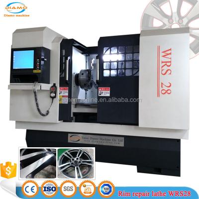 China Wheel Rim Repair Diamond Cutting Wheel Machines Alloy Wheel CNC Lathe Rim Repair Machine WRS28 for sale