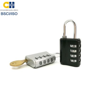 China Apartment / Family Security 4 Dial Combination Lock Zinc Alloy Padlock With Master Key for sale