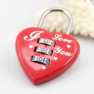 China Ch 28B Zinc Alloy Lock Combination Fixed Favorites Compare Love Mini Luggage Code Heart-Shaped Lock for sale