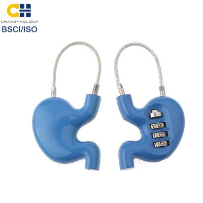 China Stomach shaped lock ch-001 code lock steel wire combination lock for sale