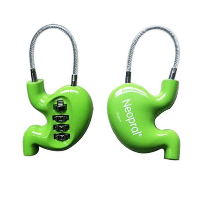 China CH-001 Cable Lock Metal Luggage Lock Zinc Alloy Stomach Shape Lock for sale