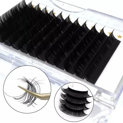 China Natural Dark Black Volume Lash Extension Silk Long Natural Good Quality Wholesale Handmade Faux Mink 100% 0.03 All Loop C/D Blends 8-15 Mm for sale