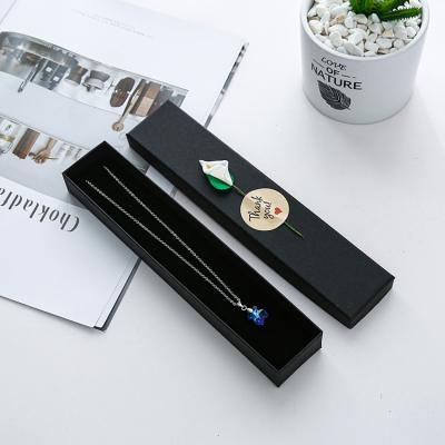 China Wholesale Black Paper Jewelry Packaging Box Bracelet Necklace Ring Earring Paper Paper Box for sale