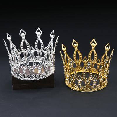 China Alloy +Rhinestone Crystal Children Hair Ornaments Crown Tiara Cake Topper for Wedding Birthday Baby Shower Party Cake Decoration for sale