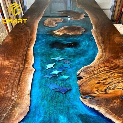 China Modern Gmart Wholesale Custom Made Epoxy Resin Tables, China Factory Vintage Furniture Epoxy Resin Tables/ for sale