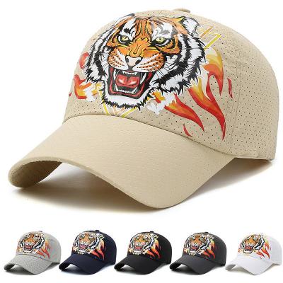 China New Fashion JOINT Tiger Printing Baseball Cap Outdoor Travel Sports Shade Custom Designer Hat Logo Cheap Wholesale Hat for sale