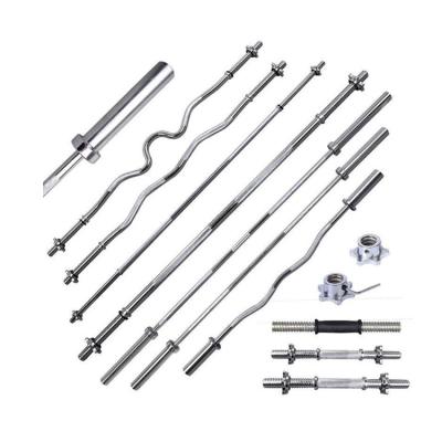 China Universal Weightlifting Gym1.2m Fitness Chrome Steel Barbell Bar for sale