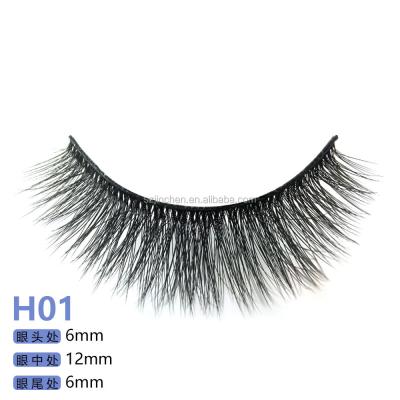 China Wholesale Natural Long False Handmade 3d Mink Eyelashes H01 5 Pairs Long Full Lashes Beauty Makeup for sale