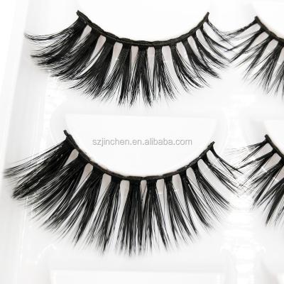 China Natural Soft Soft Natural Mink Lashes 5D08 Long 5 Pair Mink Hair Eyelashes Silk Lashes Customize Packaging for sale