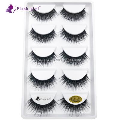 China FG Natural Series 5 Styles 5 Pairs Faux Mink Hair Lashes Tapered And Soft Customization Lashes for sale