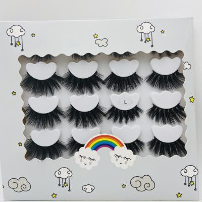 China Wholesale 25mm Lashes Seller 6 Styles Fluffy 10 Pairs Fluffy Soft Handmade False Eyelashes With Tweezers for sale