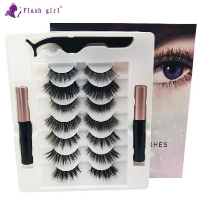 China Natural Super Soft Set Mixed 7 Styles 7 Pairs In One Tray Magnetic Eyelashes Mink Eyelashes for sale