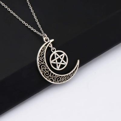 China TRENDY Sailor Customized Cham Tongling Necklace Moon Pendant For Women Men Jewelry Long Chain Necklaces Initial Necklaces for sale