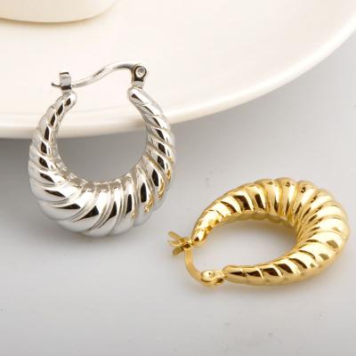 China RING EARRING TONGLING ear piercing earrings studs cc stud income jewelry women stainless steel thick circle earrings for sale