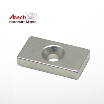 China Industrial Magnet Neodymium Channel Magnet With Countersunk Screw Hole for sale