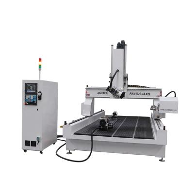 China Building Material Shops Axis ATC 4 AXIS Rotary CNC Router Machine 1325 With Vacuum Table for sale