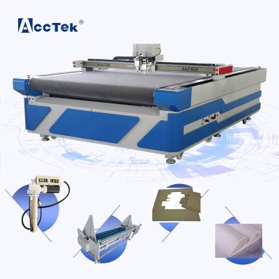 China High speed and precision round AKZ1625 knife cutting cloth machine automatic knife feeding machine cutting for textile for sale