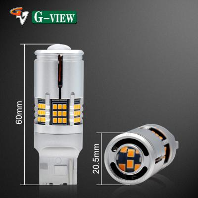 China Automobile lamp car led SMD 7440 w21w w215w t20 led drl turn signal light car led kit emergency light 18W canbus 7440 error free for sale