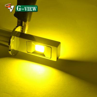 China Use for fog light/DRL light China factory wholesale car led bulb h3 10-60V 3000k golden yellow fog led bulb for truck for sale