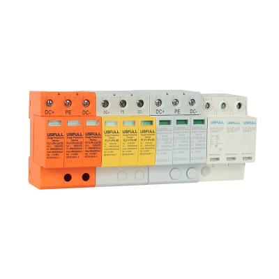 China Solar PV System USFULL PV 20kA DC Surge Protection Device 1000V DC SPD Surge Protector SPD Solar Lightning Arrester for sale